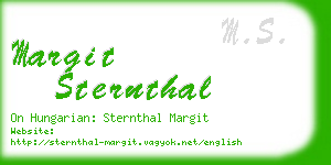 margit sternthal business card